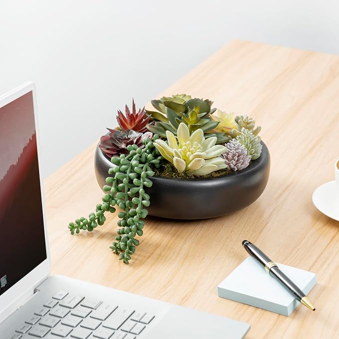 MyGift 8-Inch Artificial Succulent Plant Arrangement - Image 3