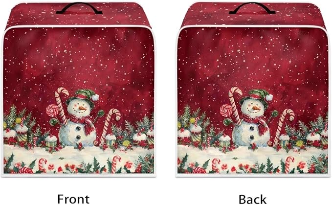 Christmas Candy Snowman Coffee Maker Covers - Image 2