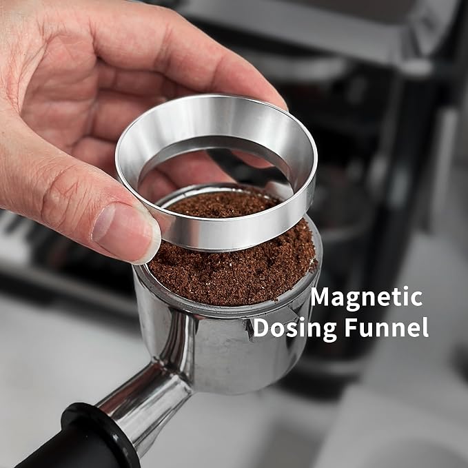 51-58Espresso Dosing Funnel and Puck Screen Set, Aluminum Portafilter Funnel - Image 2