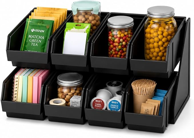 Novabright 8 Compartment Serve Condiment Bin Self Serve Condiment Packet by Unknown