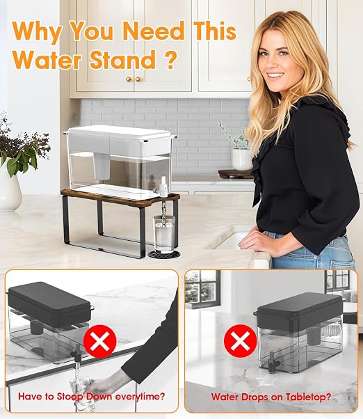 Water Filter Dispenser Stand Wood - Image 2