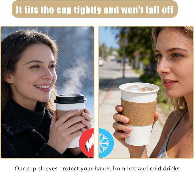 200 Pack Coffee Cup Sleeves, coffee sleeves, Coffee Sleeves Disposable - Image 4