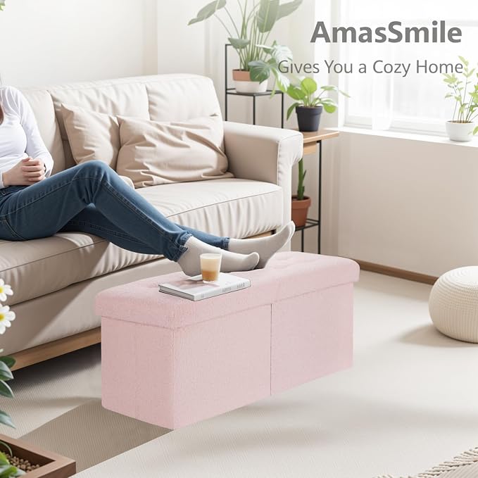 AmasSmile Footrest Ottoman Bench - Image 6