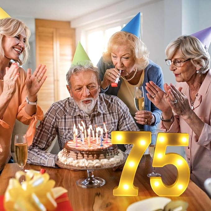 75th Birthday Decorations for Women Men, 75 Birthday Decorations for - Image 6