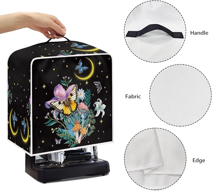 Butterfly Mushroom Coffee Maker Cover Dust Protection Coffee Machine Appliances - Image 5