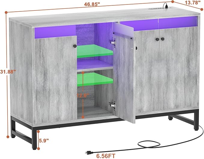 Aheaplus Sideboard Buffet Cabinet - Image 2