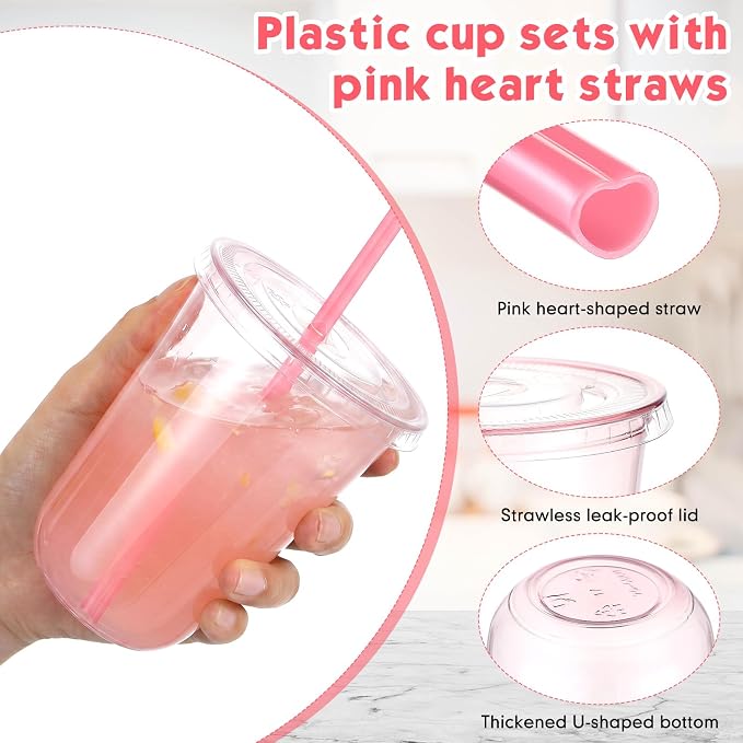 Ziliny 50 Sets Clear Plastic Cups - Image 5