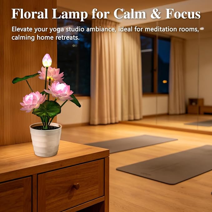 Artificial Pink Lotus Flower Lamp Flower Night Light - Image 8