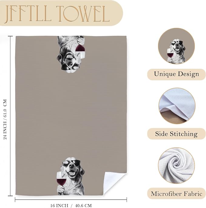 Golden Retriever Decor Kitchen Towels, Bar Towels - Image 7