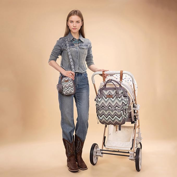 Montana West Wrangler Callie Diaper Bag Backpack - Image 5