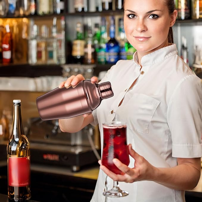 Nitial 6 Pcs Bar Cocktail Shaker Professional Stainless Steel Martini Drink - Image 5