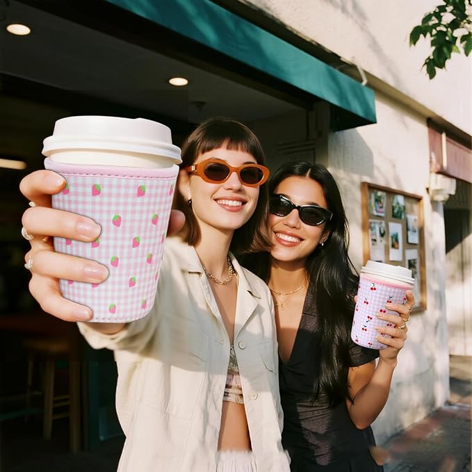 Reusable Insulated Sleeve for Iced Coffee Cup, Coffee Neoprene Sleeve for Cold - Image 7