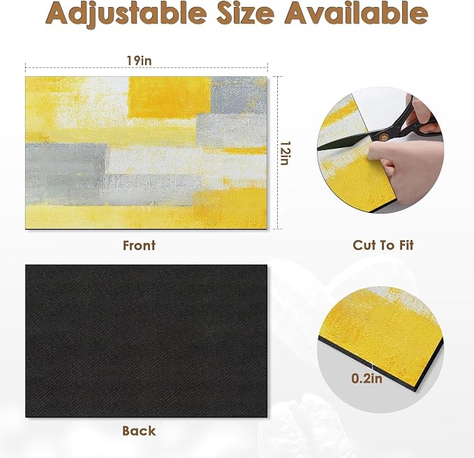 Arttown Coffee Mat for Countertops, Fit Under Coffee Maker Espresso Machine - Image 3