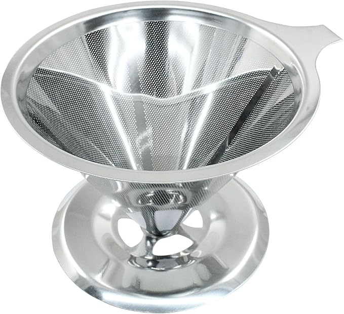 Waziaqoc Pour Over Coffee Dripper, Slow Drip Paperless Coffee Filter, Stainless by Unknown