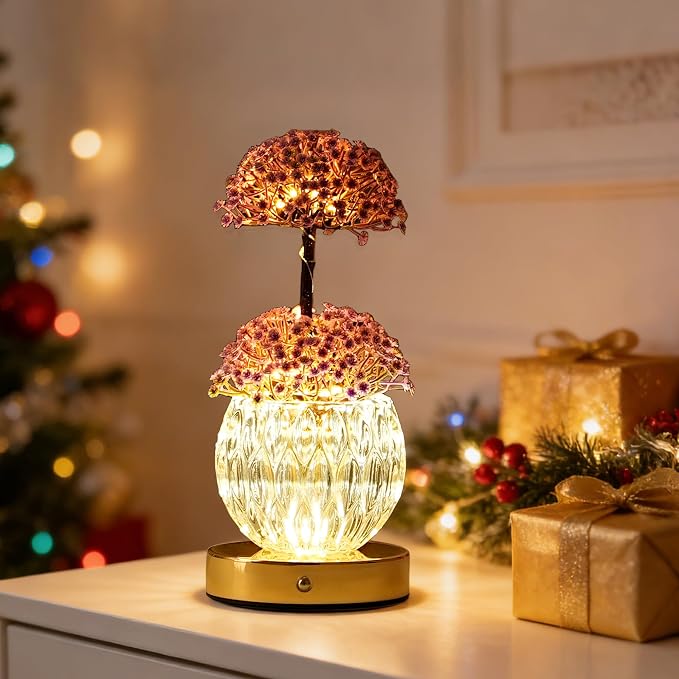 Touch Dimmable Purple Flower Lamp Color Changing Light - Image 9