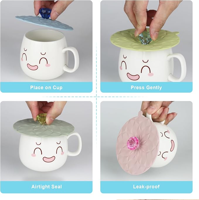 Drink Covers, Silicone Cup Covers, Silicone Lids - Image 4