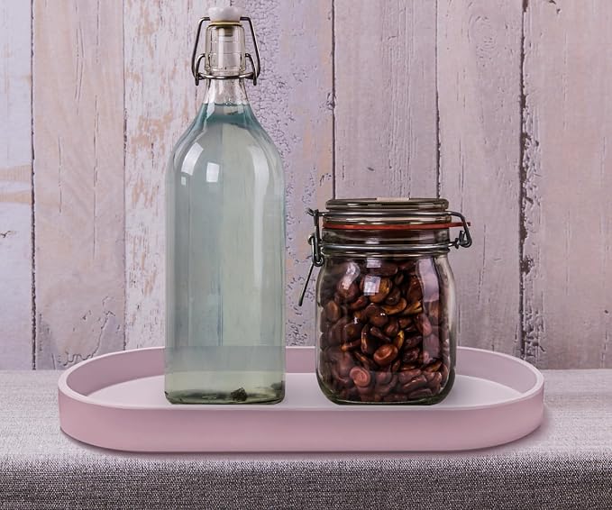 Pink Small Tray, Oval Tray, Countertop Organizer | - Image 7