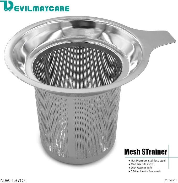 Daycount Stainless Steel Reusable Filter, Tea Baskets Mesh Coffee Espresso - Image 6