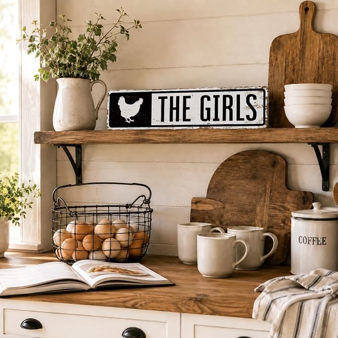 Rustic Farmhouse Style Chicken Coop Sign, Metal Outdoor Chicken House Signs - Image 5