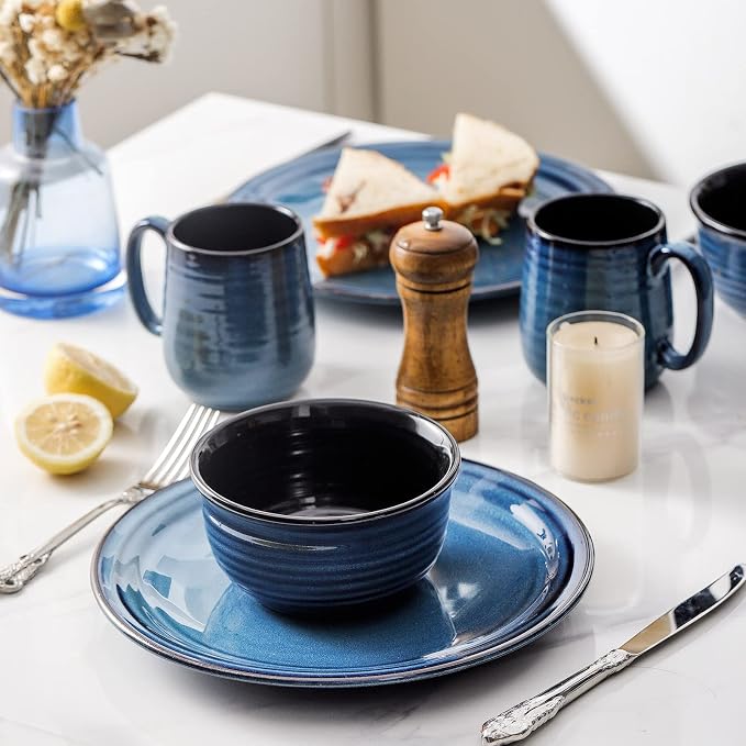 HASENSE Coffee Mugs Set of 4, 12 Ounce Ceramic Coffee Cups - Image 6