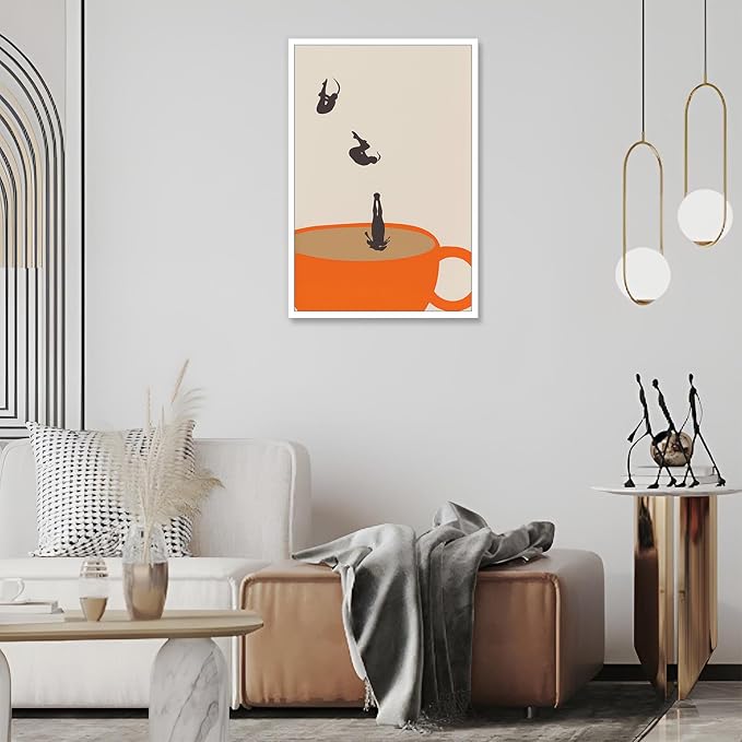 Retro Coffee Diver Canvas Wall Cafe Art Wall Modern Preppy Decor Fun Retro - Image 5