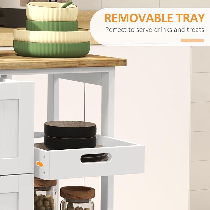 Small Kitchen Island on Wheels - Image 5