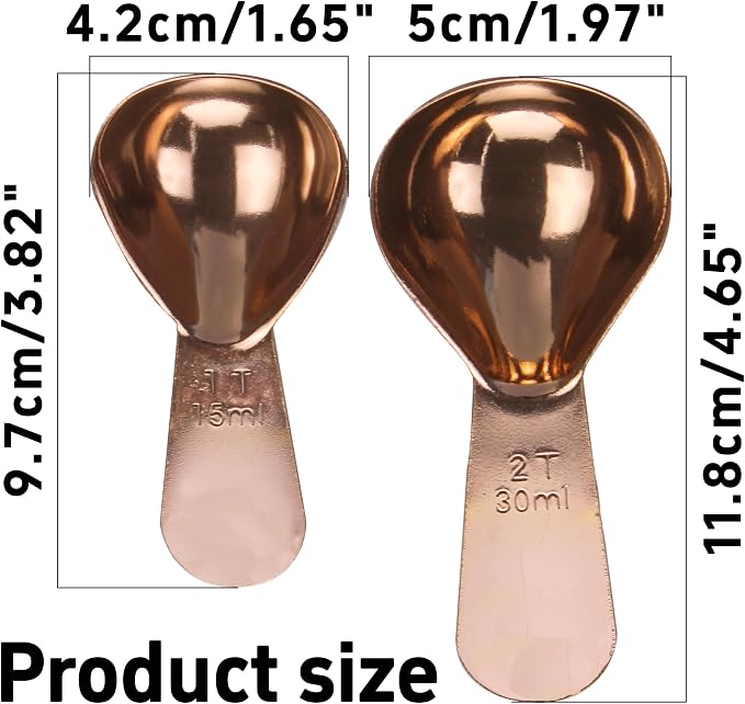 Coffee Measuring Spoons Set, 15ml 30ml Stainless Steel Scoop, Coffee Scoop Set - Image 2