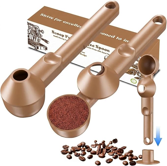 Coffee Scoop with Funnel for Ground Coffee, Protein Powder & Tea, for Reusable by Mudygelay