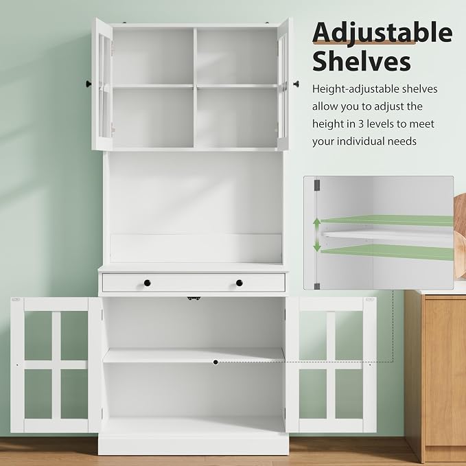 Garvee 72 Inch Kitchen Pantry Cabinet - Image 7