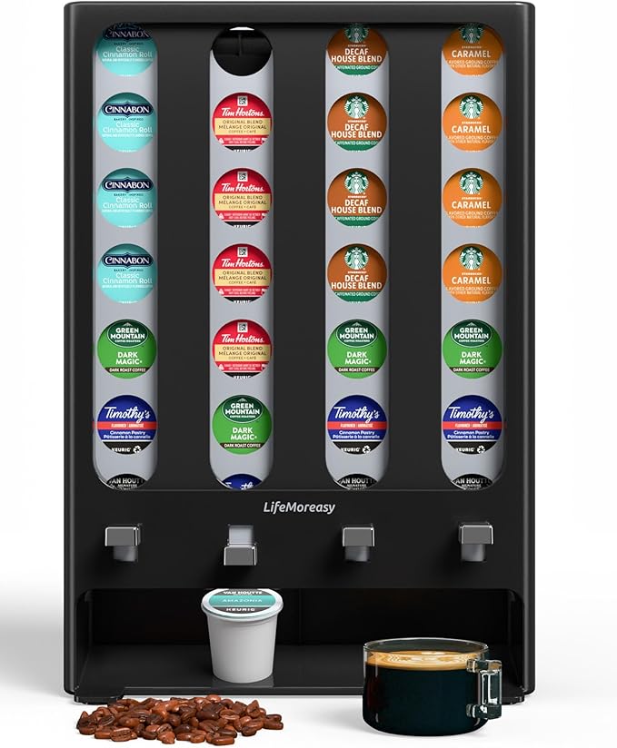 LifeMoreasy K Cup Holder Creative Coffee Pods Storage Stand Vending-Style K Pod by LifeMoreasy