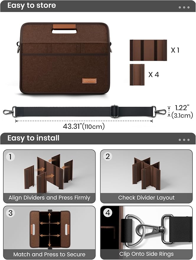 Fluxynara 6-Cup Reusable Felt Drink Carrier - Image 4