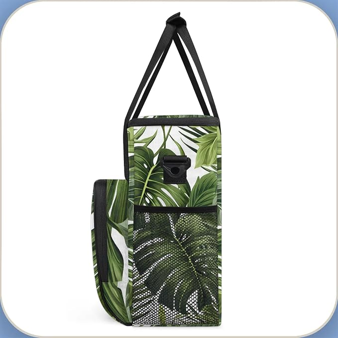 Tropical Plants Green Palms Leaf Banana Leaves Coffee Maker Carring Bag - Image 4