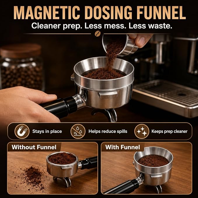51mm Espresso Accessories Kit for DeLonghi, Adjustable 2-in-1 Coffee - Image 5