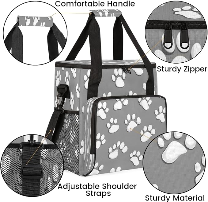 Paw Print Gray Cat Coffee Machine Bag Compatible - Image 6