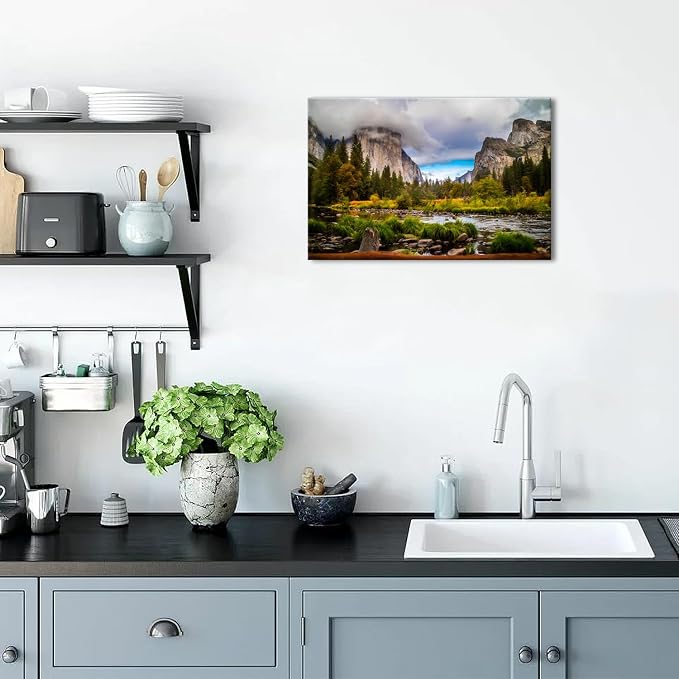 Yosemite Mountain Canvas Wall Art - Image 3