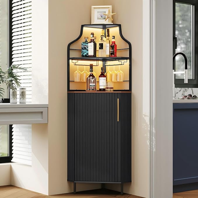 ARTPOWER Corner Bar Cabinet by PowerofArtBetterforLife