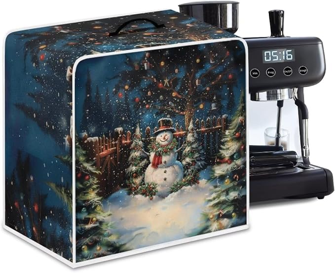 Christmas Snowman Coffee Machine Dust Covers Removable by Kathyboom