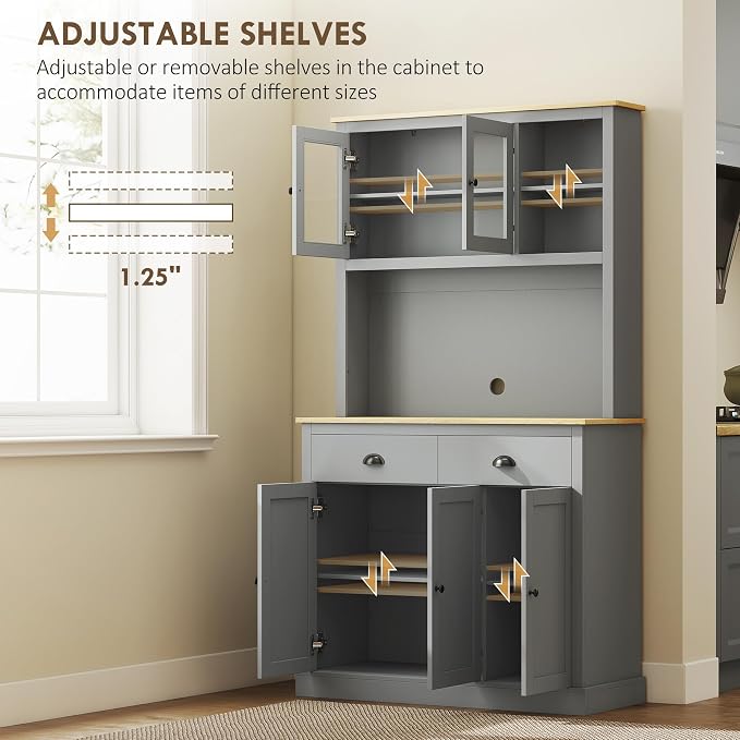 HOMCOM Kitchen Pantry Storage Cabinet - Image 5