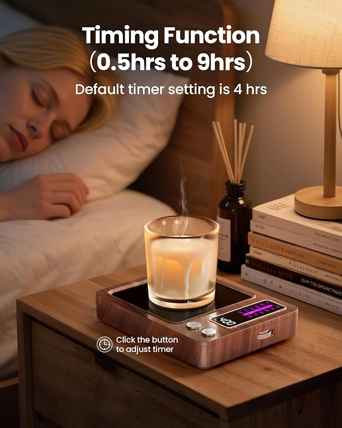 Gaiatop Coffee Mug Warmer, 36W Fast Heating, 5 Temp Settings, 0.5-9H Timer - Image 4