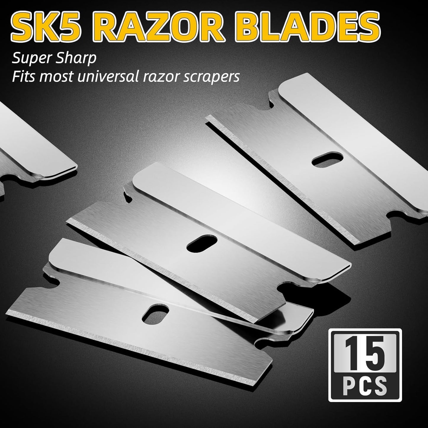 DIYSELF 1 Pack Razor Blade Scraper with 15 Extra Blades, Scraper Tool for Cleaning Window, Paint, Cooktop, Oven, Glass Stove Top Scraper, Razor Scraper with Buit-In Blade Storage (Green)