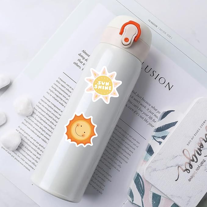 110PCS Sunshine Stickers, Colorful Waterproof Vinyl Decals - Image 5