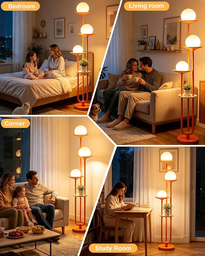 Lightdot Globe Orange Floor Lamp - Image 8