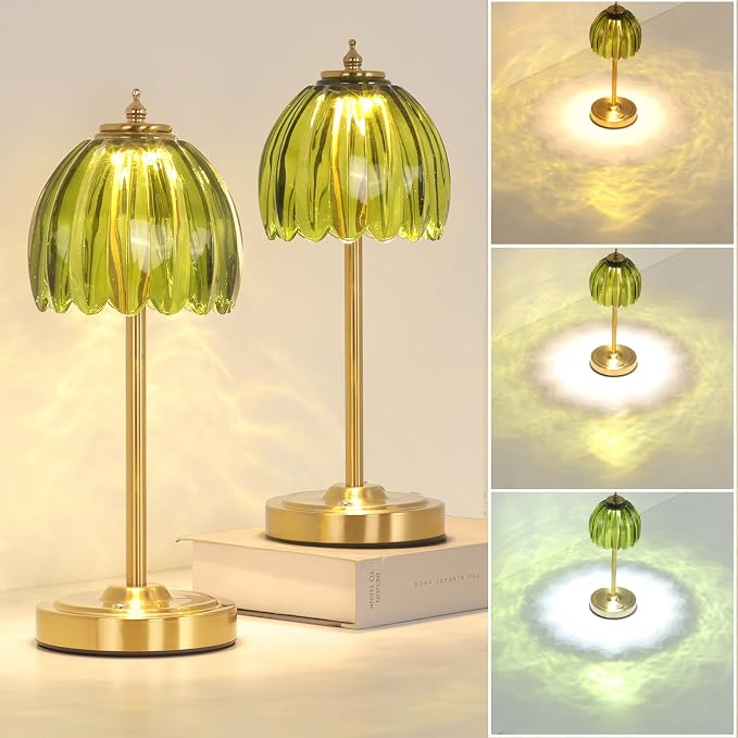 Shenmoyl Set of 2 Tulip Table Lamp by Shenmoyl