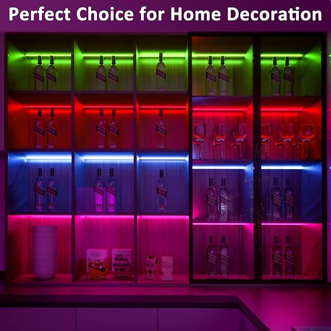 Benreom 6 Pcs RGB Under Cabinet Lights Kit, Smart App and Remote Control Under - Image 4