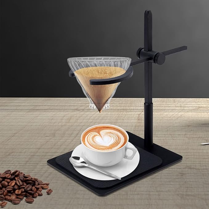 Pour over Stand Coffee Station, Aluminum Height Stand Pour-Over Dripper Rack - Image 7