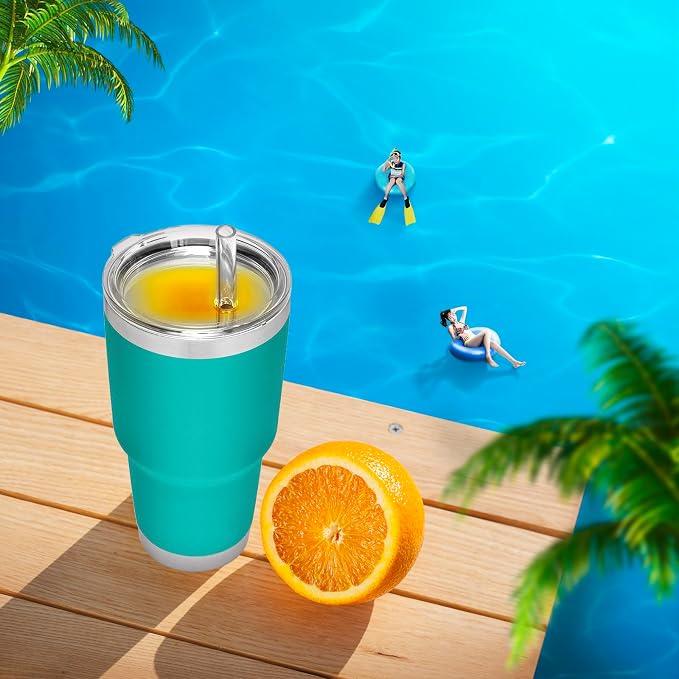 30 oz Tumbler Straw Lid, Replacement Lids Compatible - Image 7