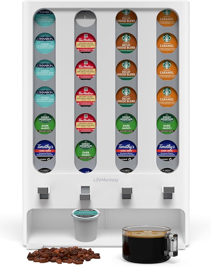 LifeMoreasy K Cup Holder Creative Coffee Pods Storage Stand Vending-Style K Pod by LifeMoreasy