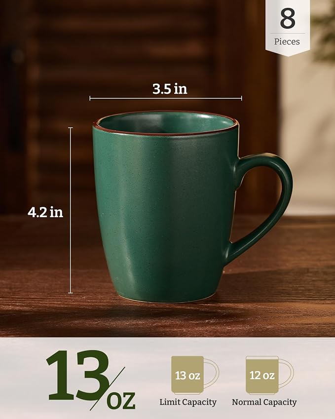 famiware Venus Coffee Mugs for 8, 13 oz Mug Set, Dringking Cup - Image 4