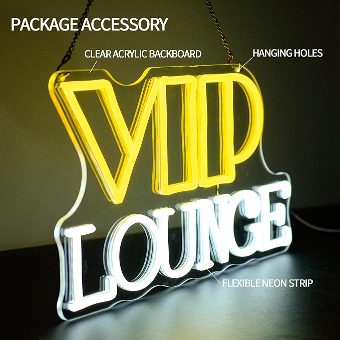 VIP Lounge Neon Sign Dimmable VIP Neon Light Sign - Image 3