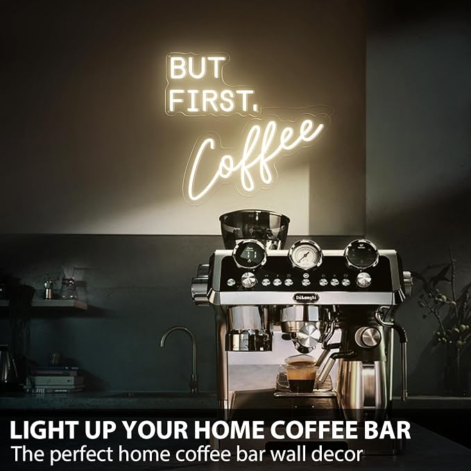 But First Coffee Neon Sign for Wall Decor, 17 * 16in Dimmable Warm White LED - Image 4